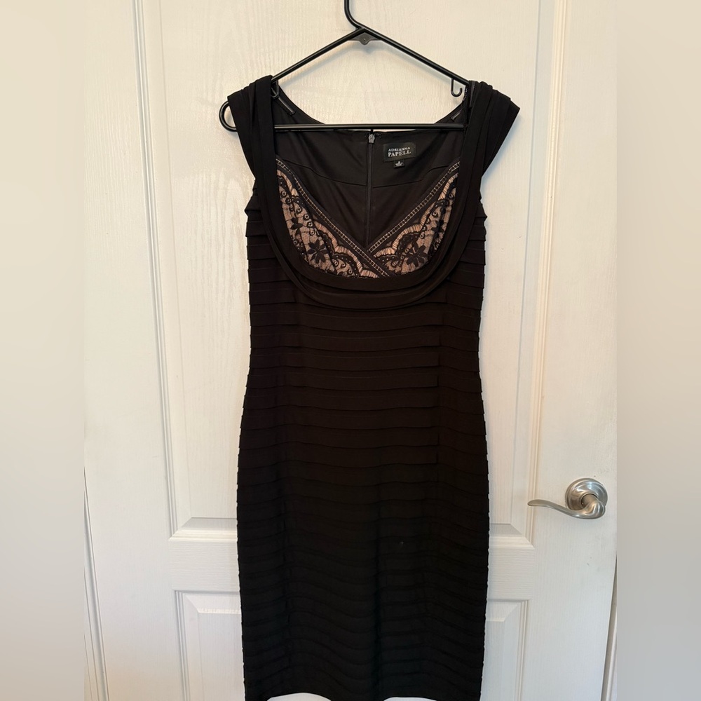 Adrianna Papell Black Mini Dress